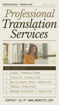 Minimalist Translation Services YouTube Short Preview