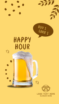 Happy Hour Buy 1 Get 1 Instagram story Image Preview