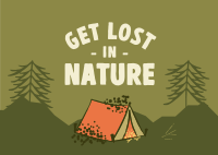 Lost in Nature Postcard Design