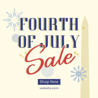 4th of July Text Sale Instagram Post Design
