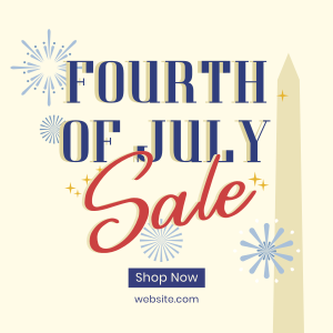 4th of July Text Sale Instagram post Image Preview