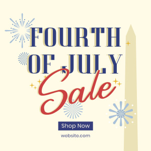 4th of July Text Sale Instagram Post Image Preview