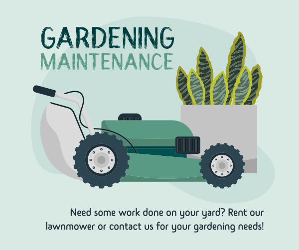 Garden Lawnmower Facebook Post Design Image Preview