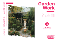 Garden Work Postcard Design