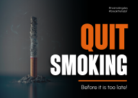 Quit Smoking Today Postcard Design