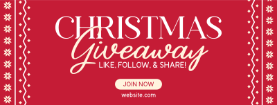 Christmas Giveaway Promo Facebook cover Image Preview