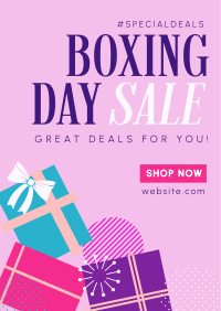Boxing Day Special Deals Poster Design