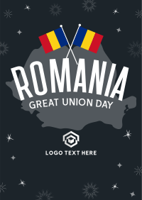 Romania Great Union Day Flyer Design