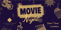 Retro Movie Night Twitter post Image Preview