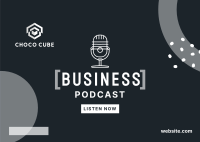 Business Podcast Postcard Design
