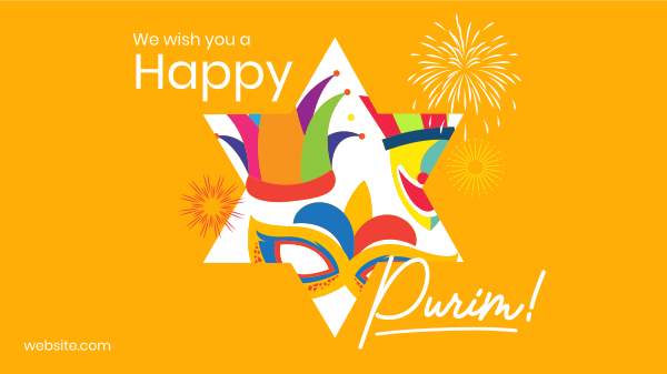 Purim Festival Facebook Event Cover Design Image Preview