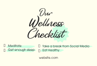 Wellness Checklist Pinterest Cover Design