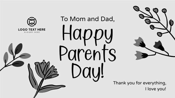 Floral Parents Greeting Facebook Event Cover Design Image Preview