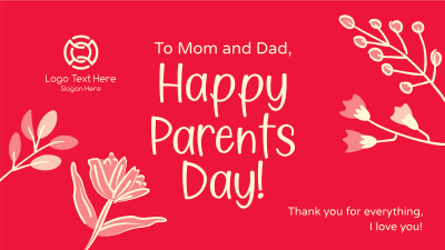 Floral Parents Greeting Facebook event cover