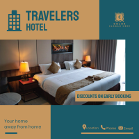 Travelers Hotel Instagram post Image Preview