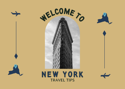 New York Travel  Postcard