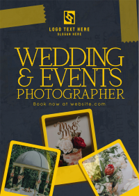 Rustic Wedding Photographer Poster Design