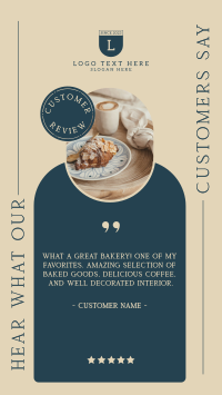 Pastries Customer Review Facebook Story Design