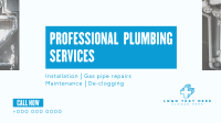 Minimalist Plumbing Service Facebook Event Cover Design
