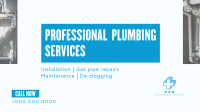 Minimalist Plumbing Service Facebook event cover Image Preview