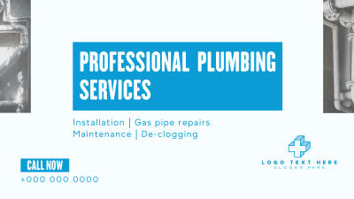 Minimalist Plumbing Service Facebook event cover Image Preview