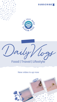 Scrapbook Daily Vlog Facebook Story Design