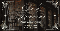 Dark Academia Study Playlist Facebook Ad Design