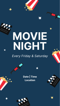 Fun Movie Night Facebook Story Design