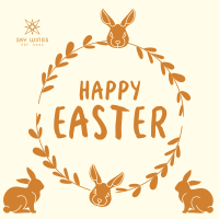 Easter Bunny Wreath Instagram post Image Preview