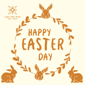 Easter Bunny Wreath Instagram post Image Preview