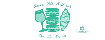 French Food Illustration Facebook cover Image Preview