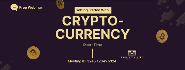 Cryptocurrency Webinar Facebook Cover Design Image Preview