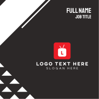 Red Television Lettermark App  Business Card Design