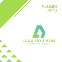 Green Letter A Business Card | BrandCrowd Business Card Maker