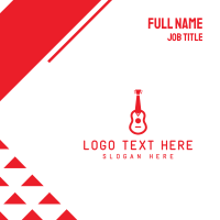 Red Tie Guitar Business Card Design