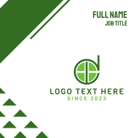 Green Ball D Business Card Design