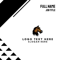 Stallion Horse Head Business Card Design