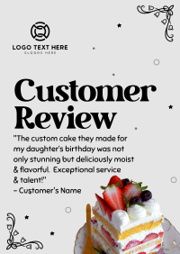 Birthday Cake Review Poster Design