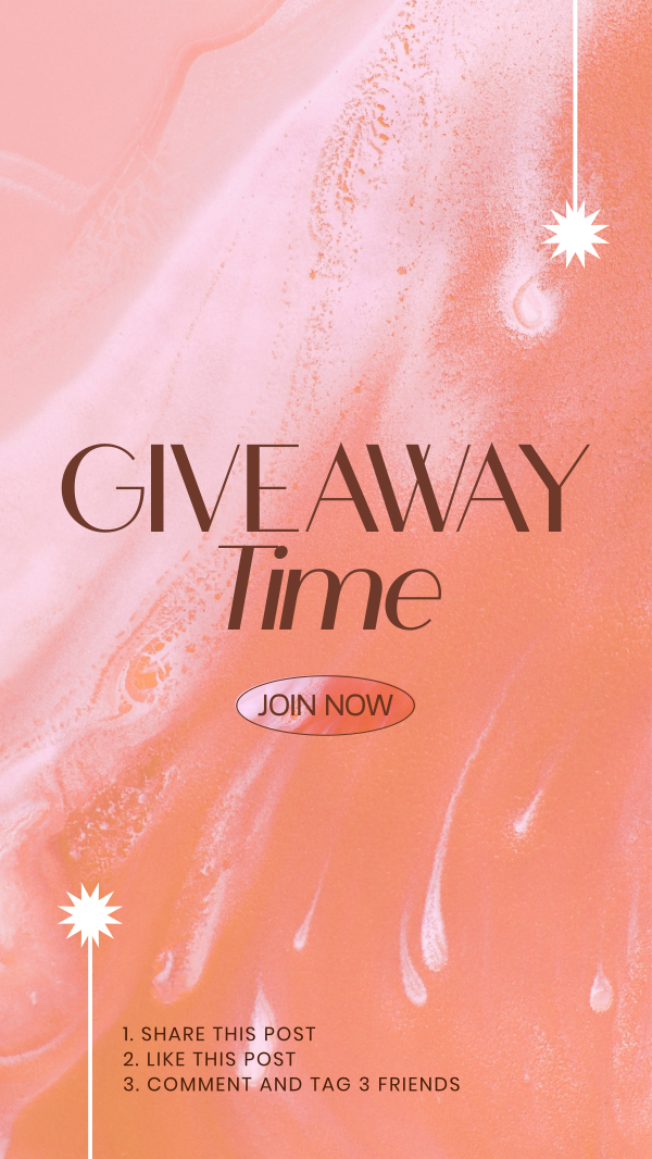 Giveaway Time Announcement Instagram Story Design Image Preview