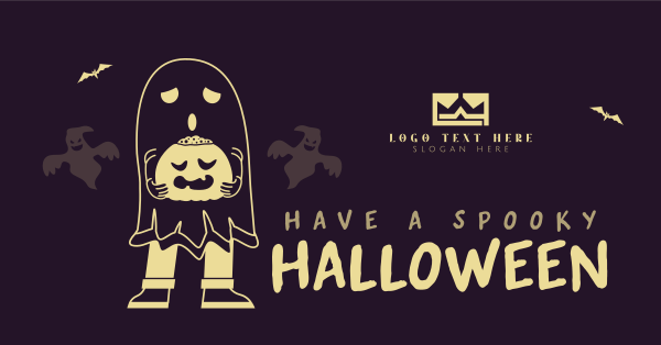 Trick or Treat Ghost Facebook Ad Design