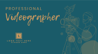 Videographer Lineart Facebook event cover Image Preview