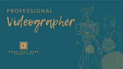 Videographer Lineart Facebook event cover Image Preview