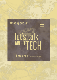 Glass Effect Tech Podcast Flyer Image Preview