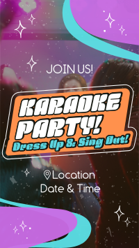 Karaoke Party Star Facebook Story Design