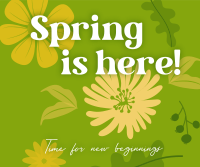 Spring New Beginnings Facebook Post Design