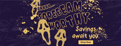 Scream Worthy Discount Facebook cover Image Preview