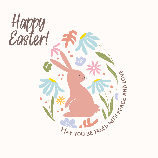 Fun Easter Bunny Instagram Post Design Image Preview