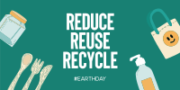 Reduce Reuse Recycle Twitter post Image Preview