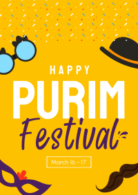 Purim Accessories Flyer Design