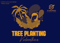 Minimalist Planting Volunteer Postcard Design